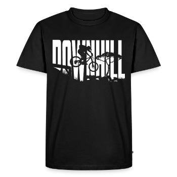 Downhill MTB mountain bike - Men's Premium Organic T-Shirt - black - Front - Nico (187cm)