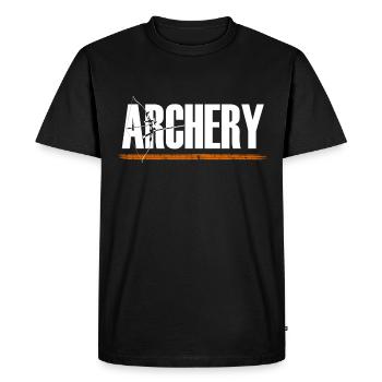 Tir à l'arc tir à l'arc - T-shirt Premium bio Homme - noir - Devant - Nico (187cm)