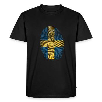 Suède - T-shirt Premium bio Homme - noir - Devant - Nico (187cm)