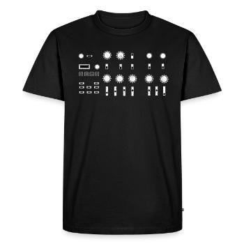Synthétiseur Synthétiseur Audio Analog Waves - T-shirt Premium bio Homme - noir - Devant - Nico (187cm)