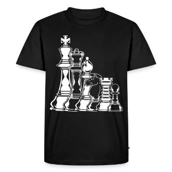 Chess Pieces Hobby Chess - Men's Premium Organic T-Shirt - black - Front - Nico (187cm)