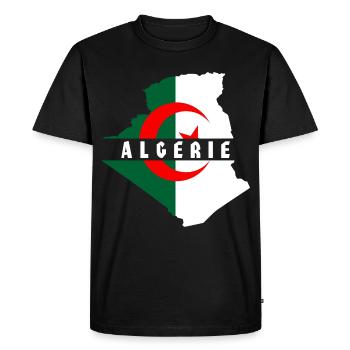 Algérie - T-shirt Premium bio Homme - noir - Devant - Nico (187cm)