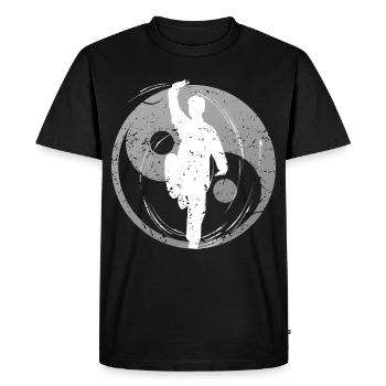 Qigong Tai-Chi Chigong Méditation Arts martiaux - T-shirt Premium bio Homme - noir - Devant - Nico (187cm)