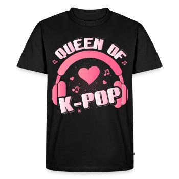 Queen of Kpop Music - Men's Premium Organic T-Shirt - black - Front - Nico (187cm)