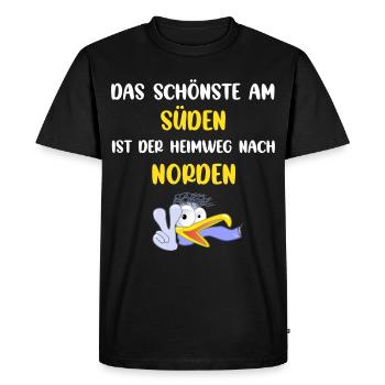 Hamburg Heimat Möwe Hamburger Urlaub - Männer Premium Bio T-Shirt - Schwarz - Vorne - Nico (187cm)