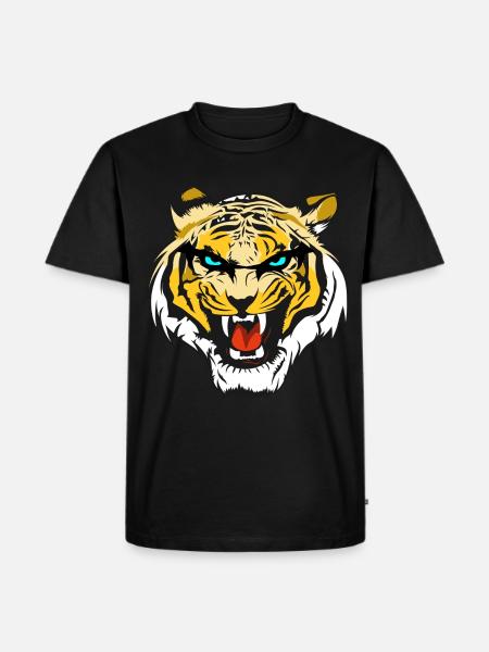Cool tiger head t-shirt - Men's Premium Organic T-Shirt - black