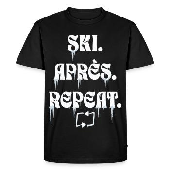 Ski Après Repeat - T-shirt Premium bio Homme - noir - Devant - Nico (187cm)