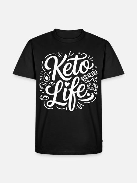 Keto Life Doodle - Men's Premium Organic T-Shirt - black