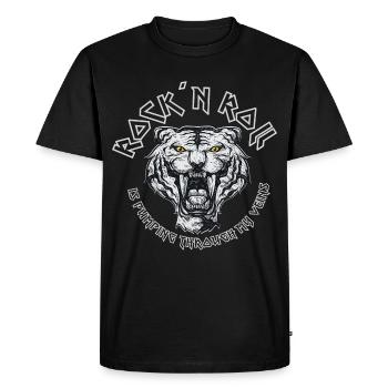 Rock 'n' Roll pompe dans mes veines cadeau - T-shirt Premium bio Homme - noir - Devant - Nico (187cm)