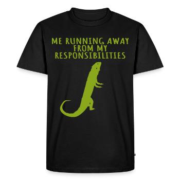dragon barbu je cours avant ma responsabilité - T-shirt Premium bio Homme - noir - Devant - Nico (187cm)