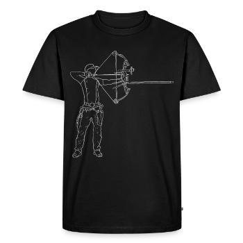 Archer - T-shirt Premium bio Homme - noir - Devant - Nico (187cm)