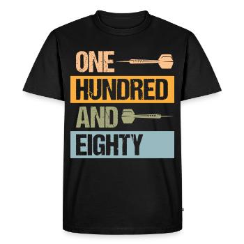 Dart Dartboard Dart - Men's Premium Organic T-Shirt - black - Front - Nico (187cm)