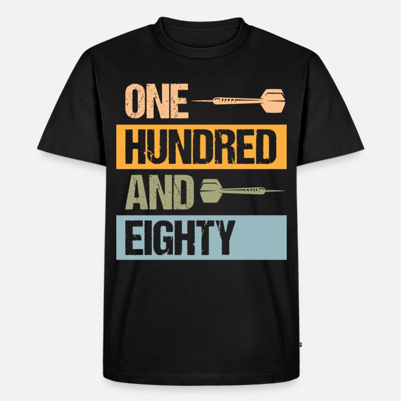 Dart Dartscheibe Dartpfeil - Männer Premium Bio T-Shirt - Schwarz