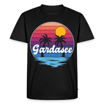 Lake Garda Holidaymakers Lake Garda - Men's Premium Organic T-Shirt - black - Front - Nico (187cm)
