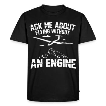 Idée cadeau de vol à voile | Planeurs Vol à voile - T-shirt Premium bio Homme - noir - Devant - Nico (187cm)