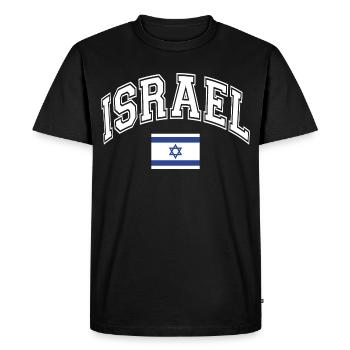 Israel Flag - Men's Premium Organic T-Shirt - black - Front - Nico (187cm)