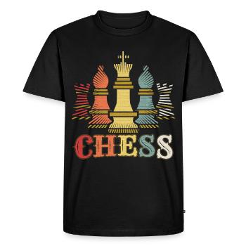 échecs - T-shirt Premium bio Homme - noir - Devant - Nico (187cm)