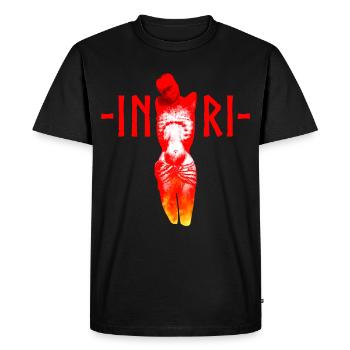 IN RI - Men's Premium Organic T-Shirt - black - Front - Nico (187cm)