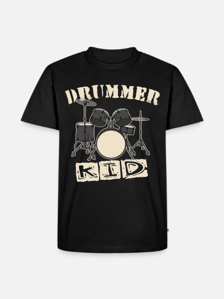 Drummer Kid - Men's Premium Organic T-Shirt - black