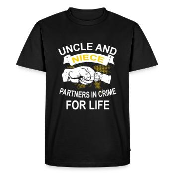 UNCLE ET LA NIECE MEILLEURS PARTENAIRES DANS LE CRIME POUR LA VIE - T-shirt Premium bio Homme - noir - Devant - Nico (187cm)