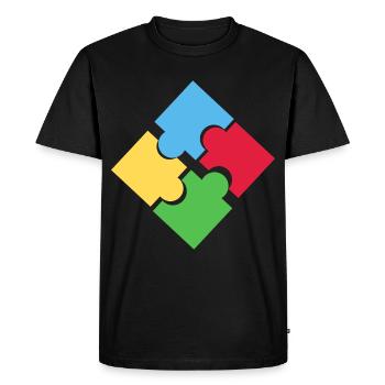 puzzle, gift idea, autism, gift, game - Men's Premium Organic T-Shirt - black - Front - Nico (187cm)