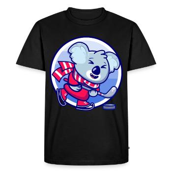 Les enfants de hockey Koala I drôle animaux | Sport - T-shirt Premium bio Homme - noir - Devant - Nico (187cm)