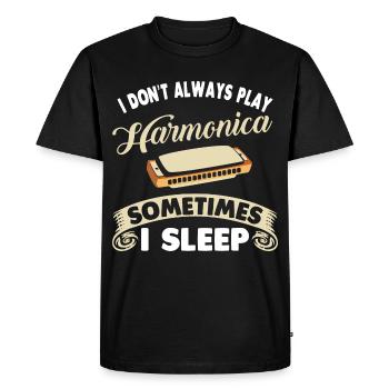 Harmonica Musical instrument Harmonica - Men's Premium Organic T-Shirt - black - Front - Nico (187cm)