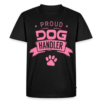 Maître de chien fière guide de chien Mama chien de service - T-shirt Premium bio Homme - noir - Devant - Nico (187cm)