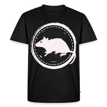 Rat - Rongeur - T-shirt Premium bio Homme - noir - Devant - Nico (187cm)