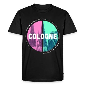 Cologne Cathedral Cologne Germany City Skyline - Men's Premium Organic T-Shirt - black - Front - Nico (187cm)