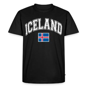 Iceland Flag - Men's Premium Organic T-Shirt - black - Front - Nico (187cm)
