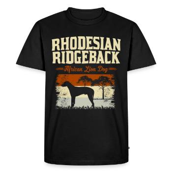 Rhodesian Ridgeback dog dog lover gift - Men's Premium Organic T-Shirt - black - Front - Nico (187cm)