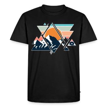 Nature Nature Mountains Mountains Sun Sun Hiking - Men's Premium Organic T-Shirt - black - Front - Nico (187cm)