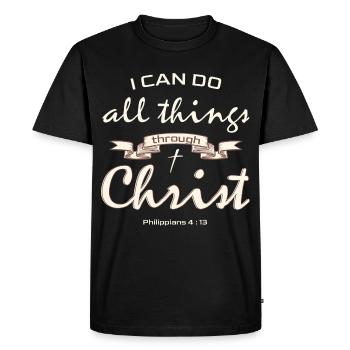 Jésus-Christ t-shirt pour les dames et les messieurs Christ - T-shirt Premium bio Homme - noir - Devant - Nico (187cm)