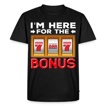 Machine à sous jeu de casino drôle fan - T-shirt Premium bio Homme - noir - Devant - Nico (187cm)