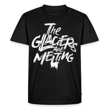 Les glaciers Fonte des glaciers Sauver - T-shirt Premium bio Homme - noir - Devant - Nico (187cm)