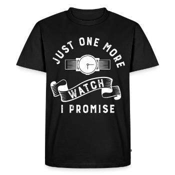Une montre de plus - T-shirt Premium bio Homme - noir - Devant - Nico (187cm)