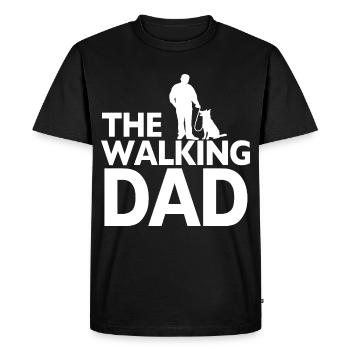 The Walking papa chiens propriétaires de chiens maîtres - T-shirt Premium bio Homme - noir - Devant - Nico (187cm)