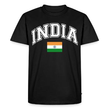 Drapeau de l’Inde - T-shirt Premium bio Homme - noir - Devant - Nico (187cm)