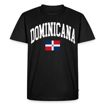 Drapeau de la Dominique - T-shirt Premium bio Homme - noir - Devant - Nico (187cm)