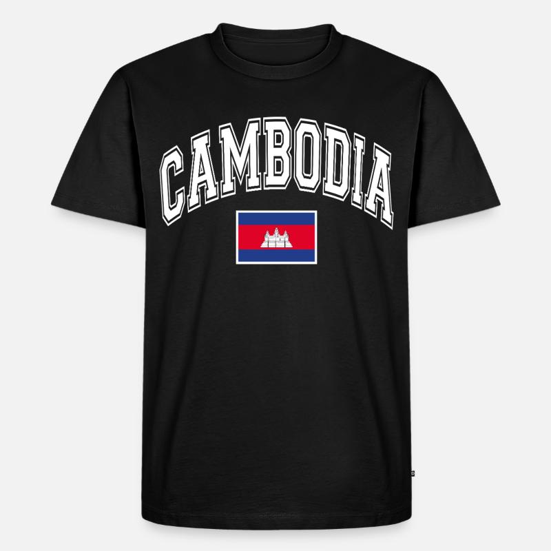 Kambodscha Flagge - Männer Premium Bio T-Shirt - Schwarz