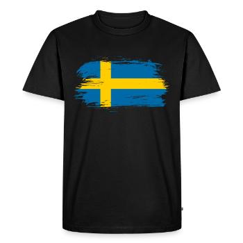 Drapeau suédois - T-shirt Premium bio Homme - noir - Devant - Nico (187cm)