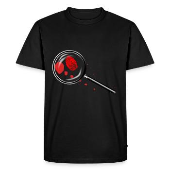 Détectives Loupe - T-shirt Premium bio Homme - noir - Devant - Nico (187cm)