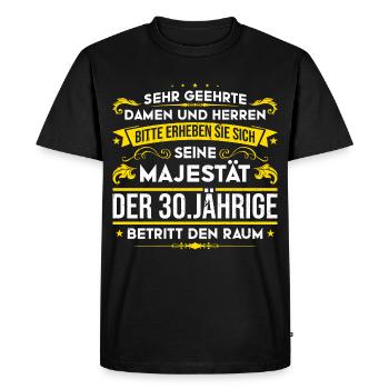 30.Geburtstag Männer Mann Geschenk - Männer Premium Bio T-Shirt - Schwarz - Vorne - Nico (187cm)