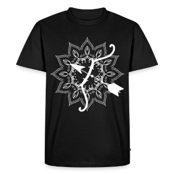 Flèche et arc / Bow and Arrow / Tirsport - T-shirt Premium bio Homme - noir - Devant - Nico (187cm)