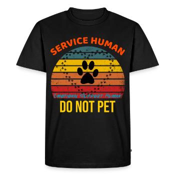 Service humain, soutien émotionnel humain - T-shirt Premium bio Homme - noir - Devant - Nico (187cm)