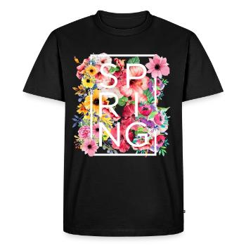 ressort - T-shirt Premium bio Homme - noir - Devant - Nico (187cm)