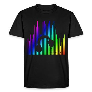 EQUALIZER and Headphones EQUALIZER and Headphones - - Men's Premium Organic T-Shirt - black - Front - Nico (187cm)