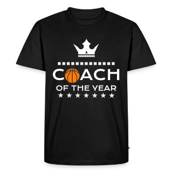 Cadeau de paniers de lancer sportif pour entraîneur de basketball - T-shirt Premium bio Homme - noir - Devant - Nico (187cm)