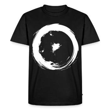 Symboles astronomiques symbole du soleil design blanc - T-shirt Premium bio Homme - noir - Devant - Nico (187cm)